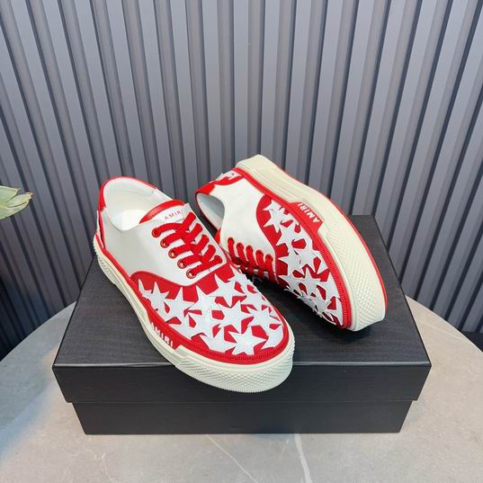 AMIRI Star Detail Low-Top Sneakers – Red & White