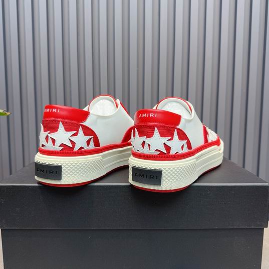 AMIRI Star Detail Low-Top Sneakers – Red & White