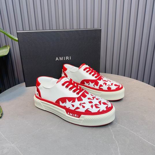 AMIRI Star Detail Low-Top Sneakers – Red & White