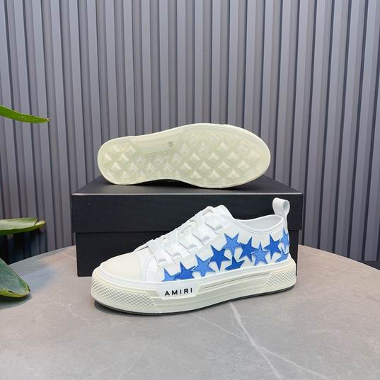AMIRI Blue Star Low-Top Sneakers – White & Cream Sole