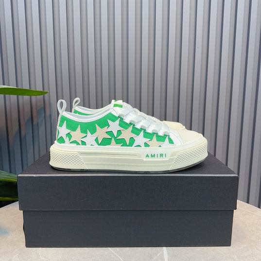 AMIRI Star Detail Low-Top Sneakers – Green & White