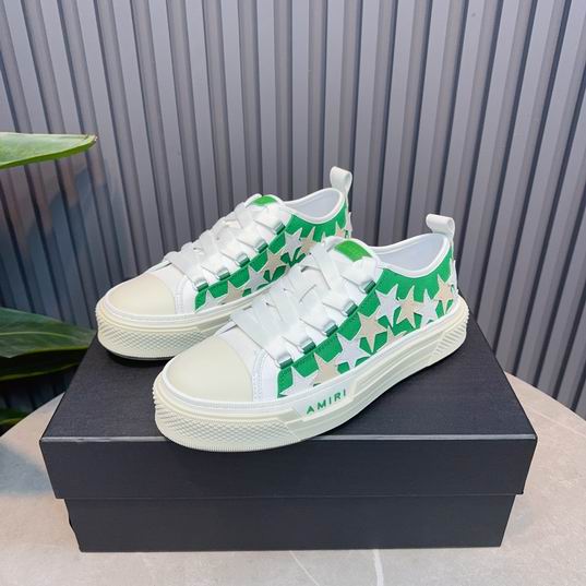 AMIRI Star Detail Low-Top Sneakers – Green & White