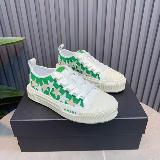AMIRI Star Detail Low-Top Sneakers – Green & White