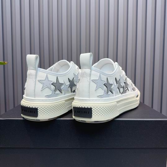 AMIRI Silver-Tone Star Low-Top Sneakers – White