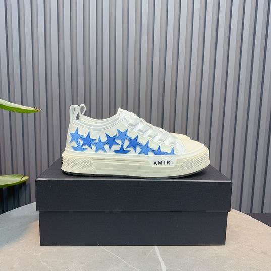 AMIRI Blue Star Low-Top Sneakers – White & Cream Sole