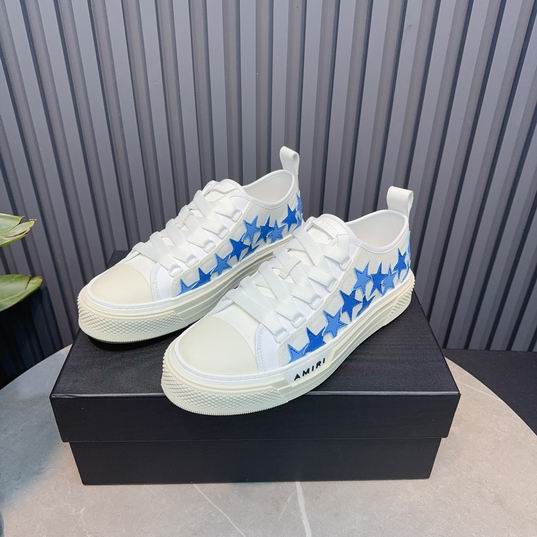AMIRI Blue Star Low-Top Sneakers – White & Cream Sole