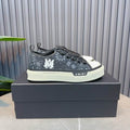 AMIRI Bandana Print Low-Top Sneakers – Black & Cream