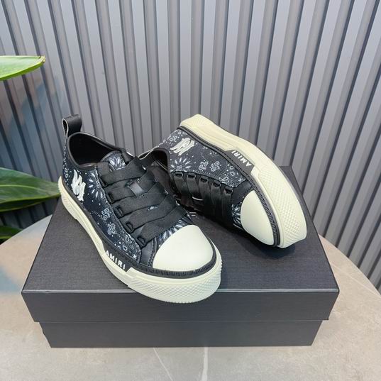 AMIRI Paisley Print Low-Top Sneakers – Black & White