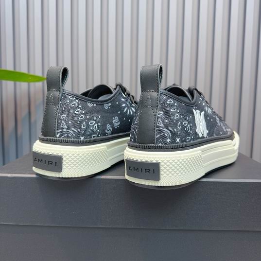 AMIRI Paisley Print Low-Top Sneakers – Black & White
