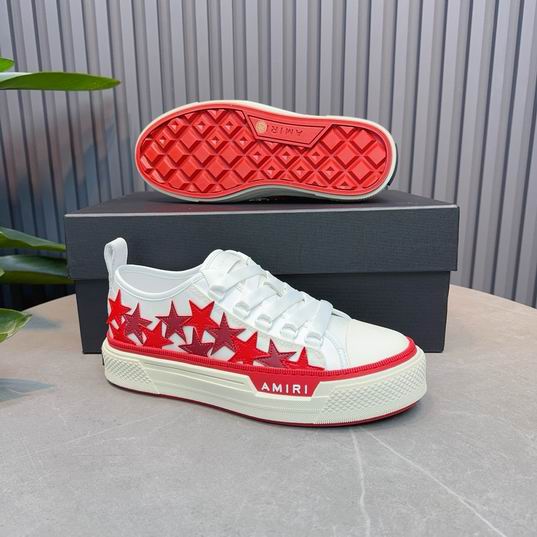 AMIRI Red Star Low-Top Sneakers – White & Red Sole