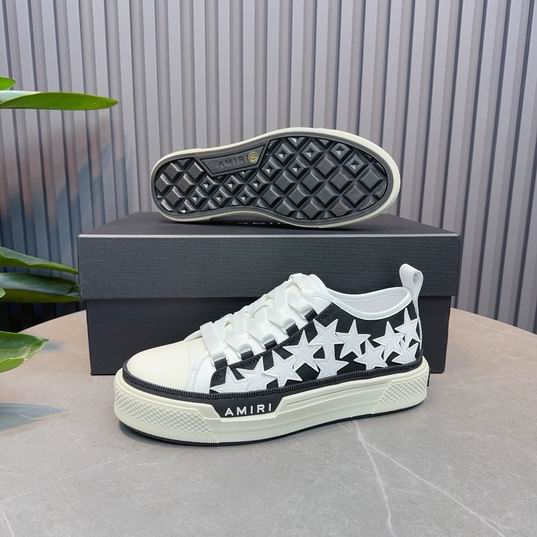 AMIRI White Star Low-Top Sneakers – Black & White