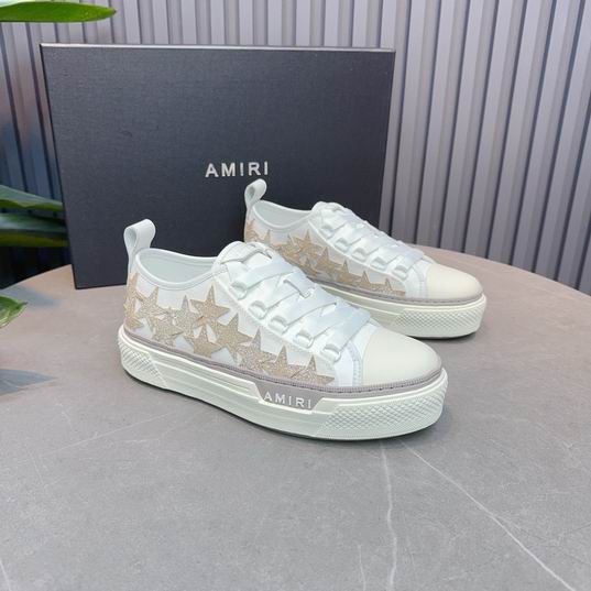 AMIRI Beige Star Low-Top Sneakers – White & Cream