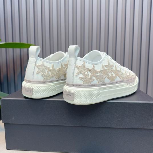 AMIRI Beige Star Low-Top Sneakers – White & Cream