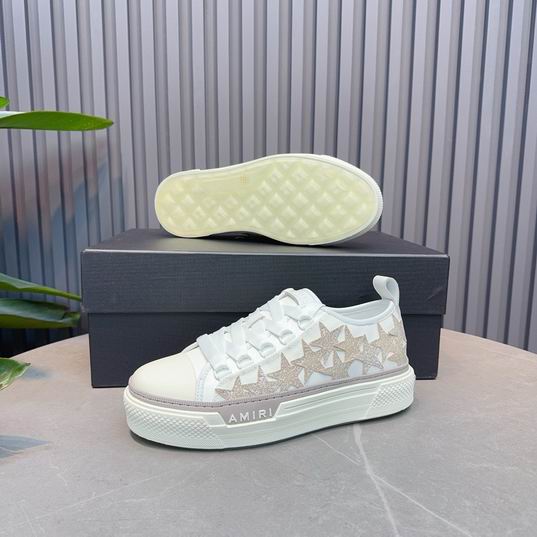 AMIRI Beige Star Low-Top Sneakers – White & Cream