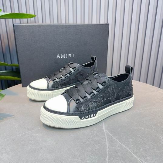 AMIRI Tonal Star Low-Top Sneakers – Black & White