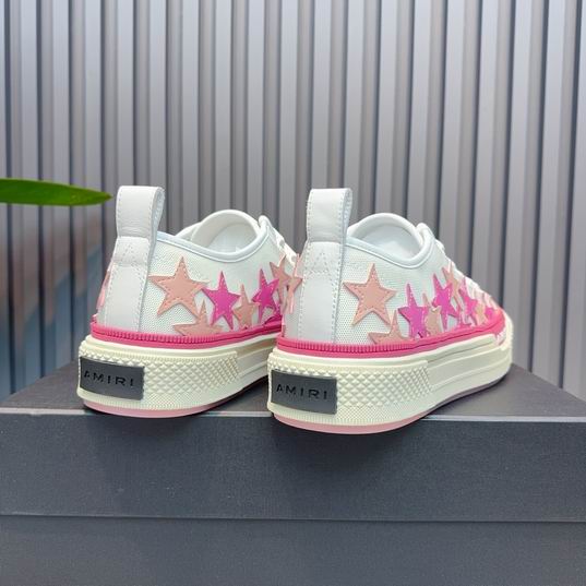 AMIRI Pink Star Low-Top Sneakers – White & Cream