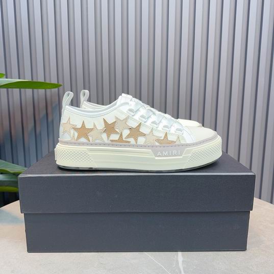 AMIRI Gold-Tone Star Low-Top Sneakers – White