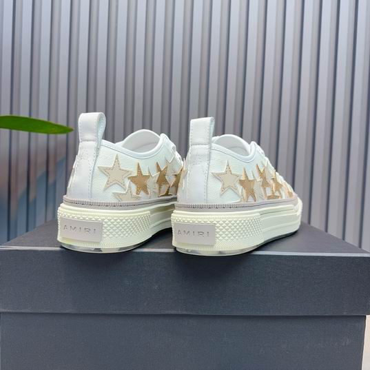 AMIRI Gold-Tone Star Low-Top Sneakers – White