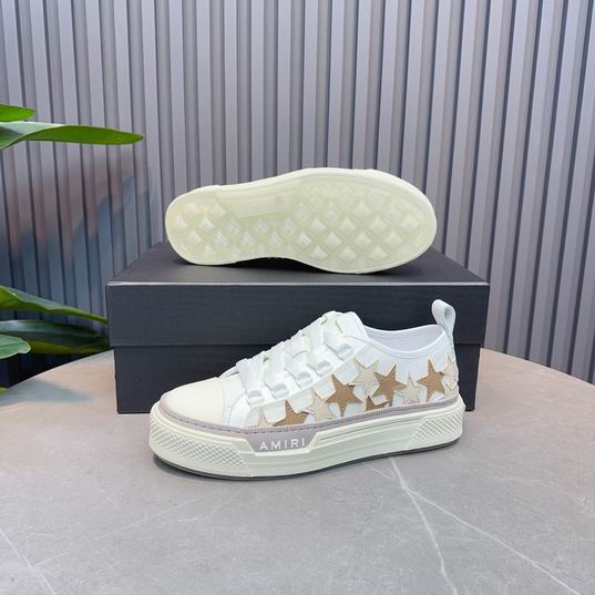 AMIRI Gold-Tone Star Low-Top Sneakers – White