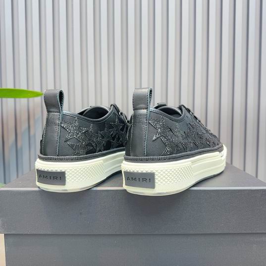 AMIRI Tonal Star Low-Top Sneakers – Black & White