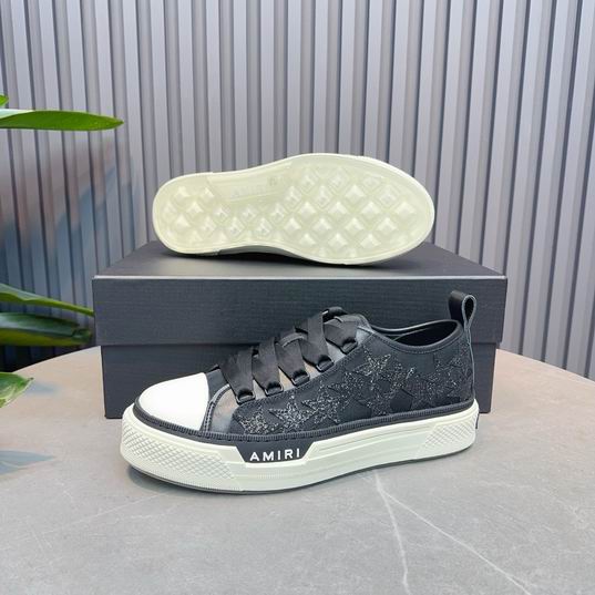 AMIRI Star Detail Low-Top Sneakers – Black & Cream