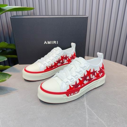 AMIRI Star Detail Low-Top Sneakers – White & Red