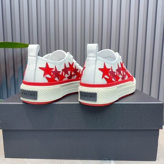 AMIRI Red Star Low-Top Sneakers – White & Red Sole