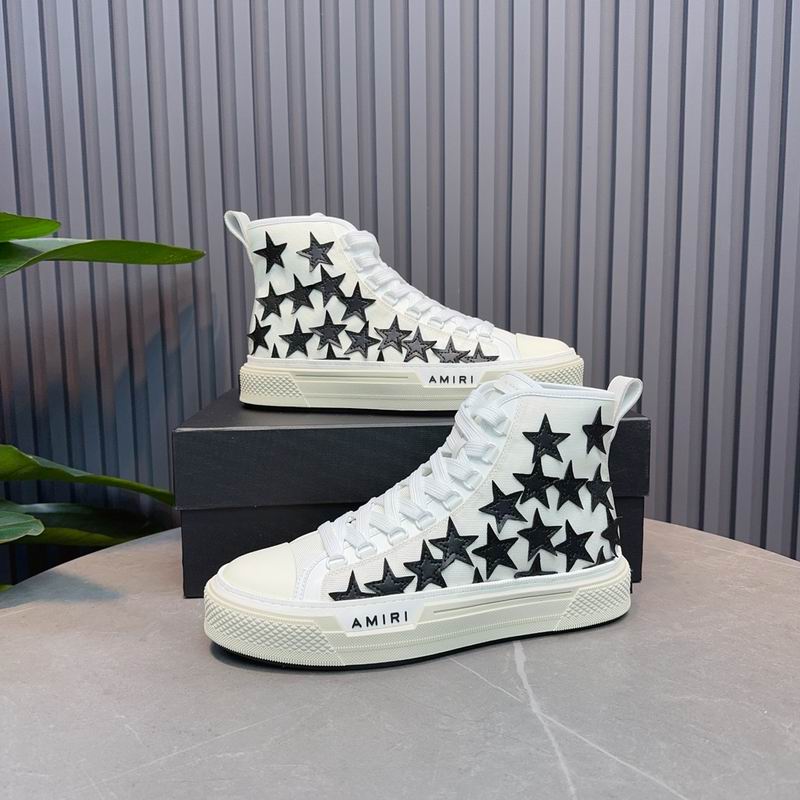AMIRI Star White High-Top Sneakers
