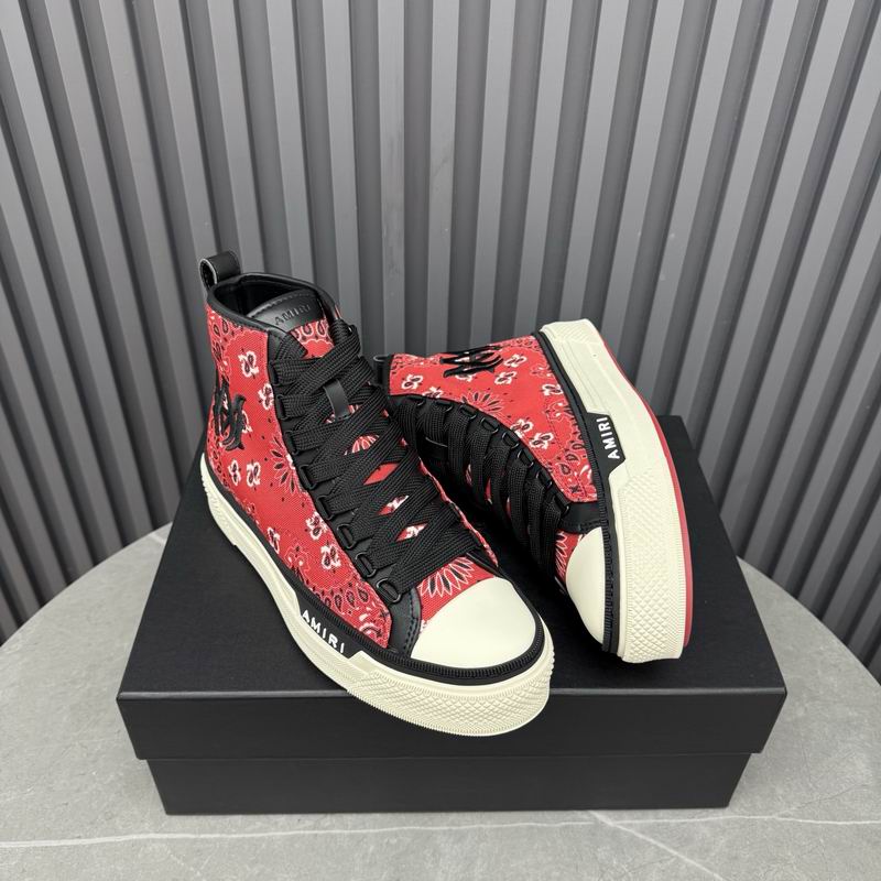 AMIRI Red Bandana High-Top Sneakers