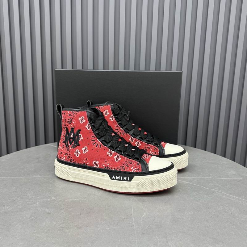 AMIRI Red Bandana High-Top Sneakers