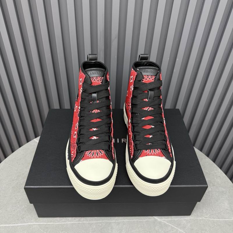 AMIRI Red Bandana High-Top Sneakers