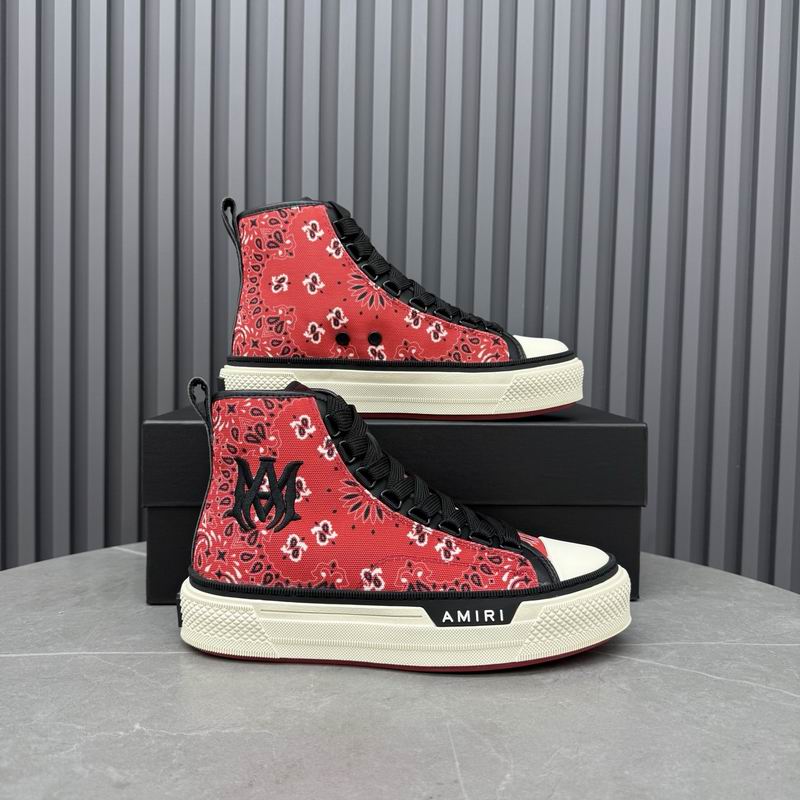AMIRI Red Bandana High-Top Sneakers