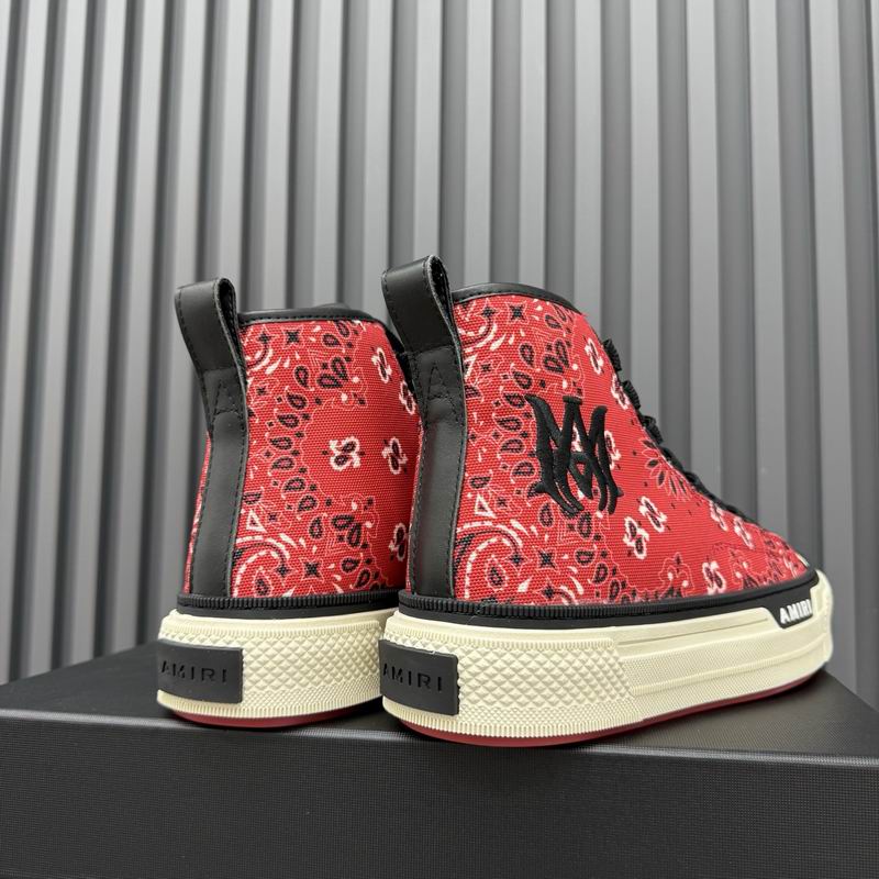 AMIRI Red Bandana High-Top Sneakers