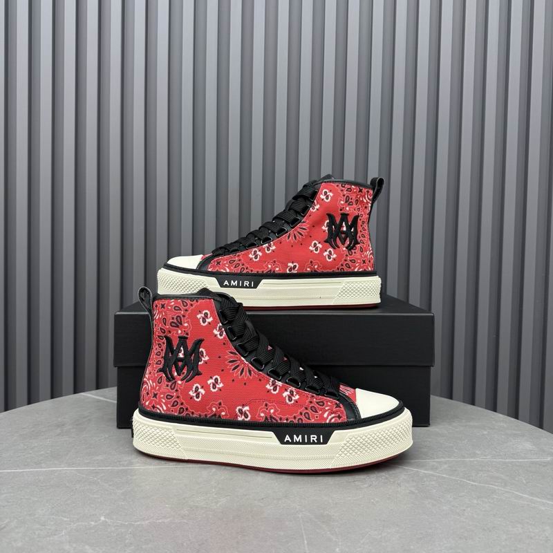 AMIRI Red Bandana High-Top Sneakers