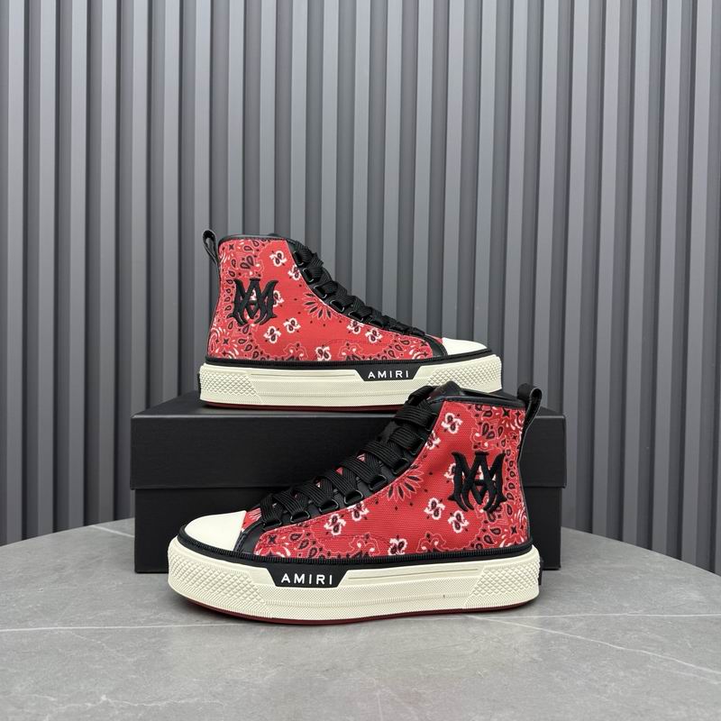 AMIRI Red Bandana High-Top Sneakers