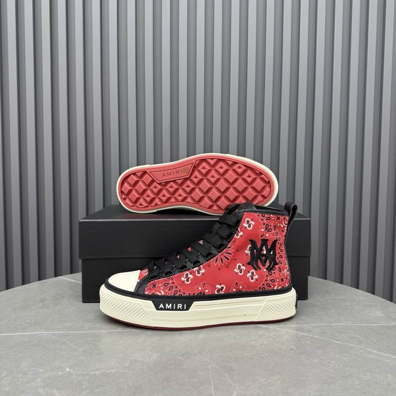 AMIRI Red Bandana High-Top Sneakers