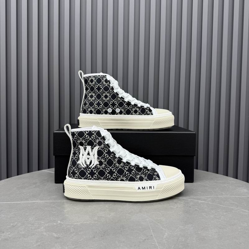 AMIRI Black Monogram High-Top Sneakers