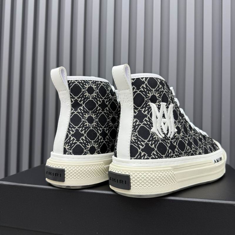AMIRI Black Monogram High-Top Sneakers