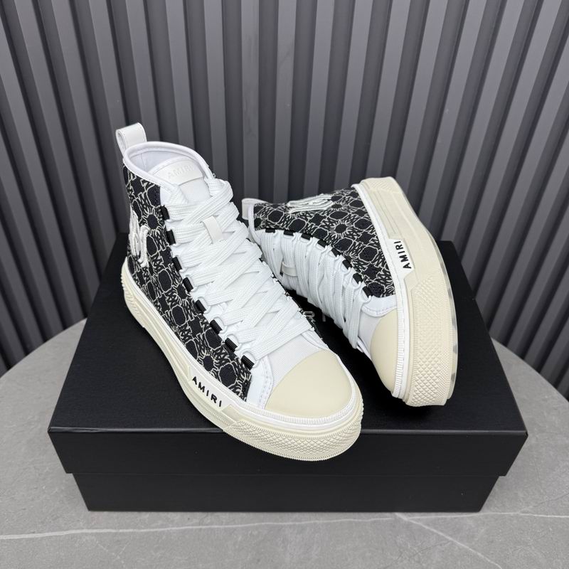 AMIRI Black Monogram High-Top Sneakers