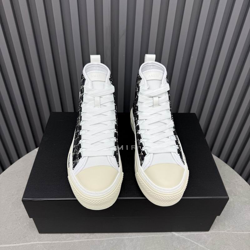 AMIRI Black Monogram High-Top Sneakers