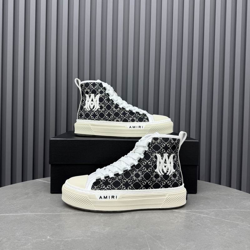 AMIRI Black Monogram High-Top Sneakers