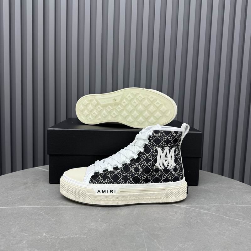 AMIRI Black Monogram High-Top Sneakers