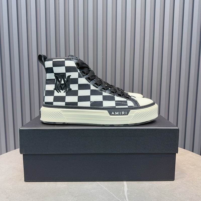 AMIRI Checkerboard High-Top Sneakers