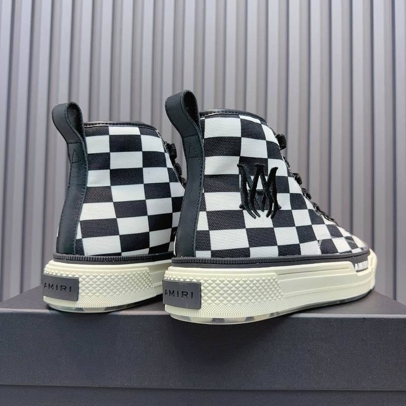 AMIRI Checkerboard High-Top Sneakers