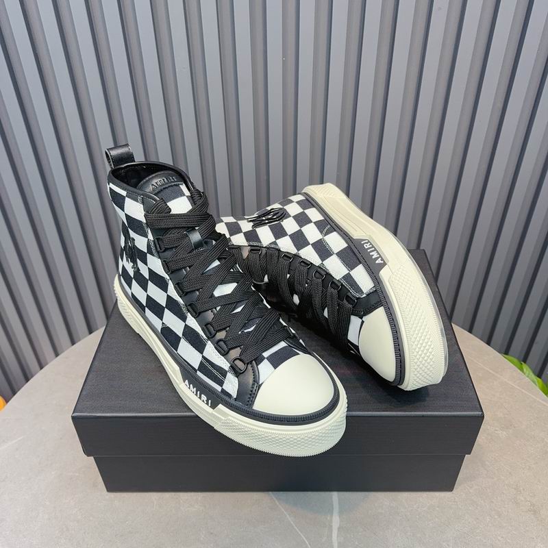 AMIRI Checkerboard High-Top Sneakers
