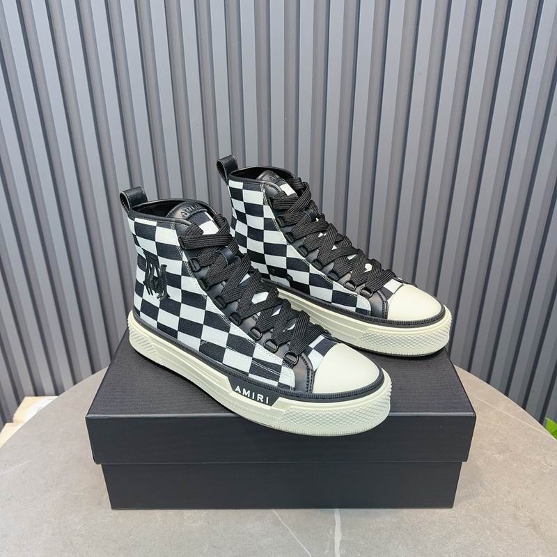 AMIRI Checkerboard High-Top Sneakers
