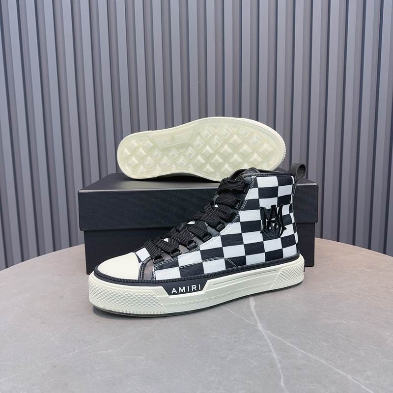 AMIRI Checkerboard High-Top Sneakers