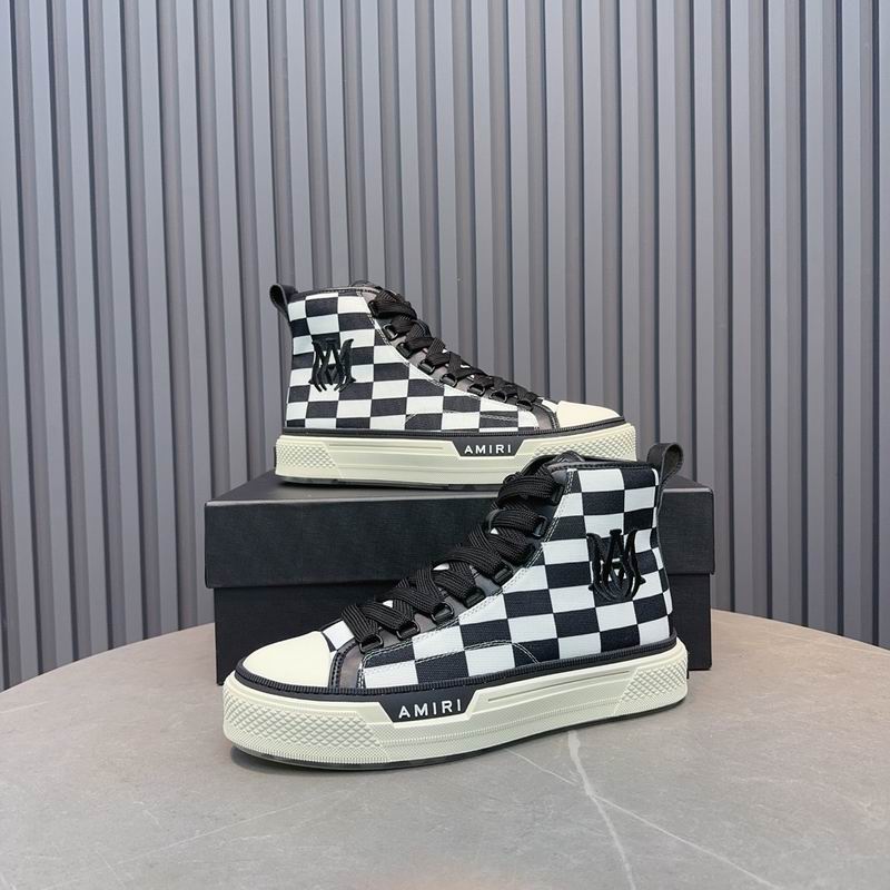 AMIRI Checkerboard High-Top Sneakers