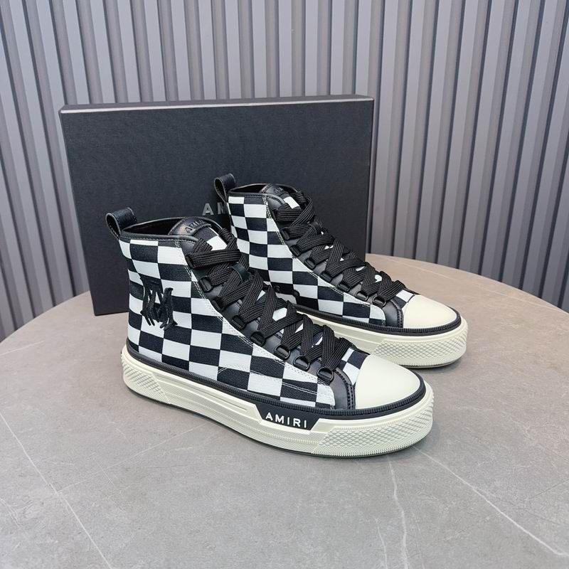 AMIRI Checkerboard High-Top Sneakers