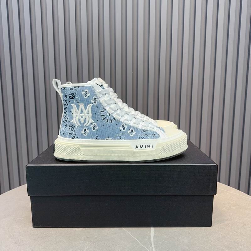 AMIRI Blue Bandana High-Top Sneakers